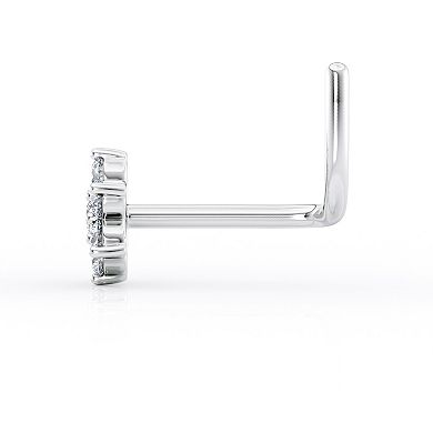 Lila Moon 14k Gold Lab-Grown Diamond Accent Flower Nose Ring