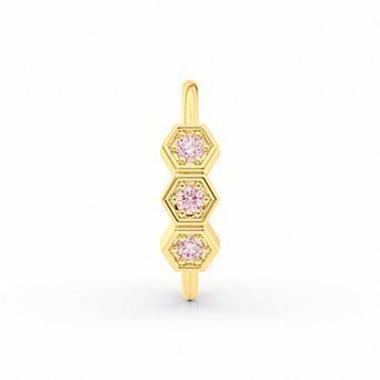 Lila Moon 10k Gold Plated Cubic Zirconia Open Hoop Nose Ring