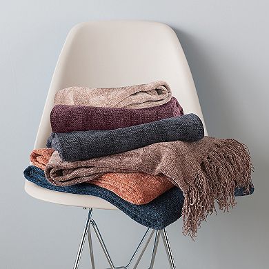 Ella Jayne Chenille Fringed Throw Blanket