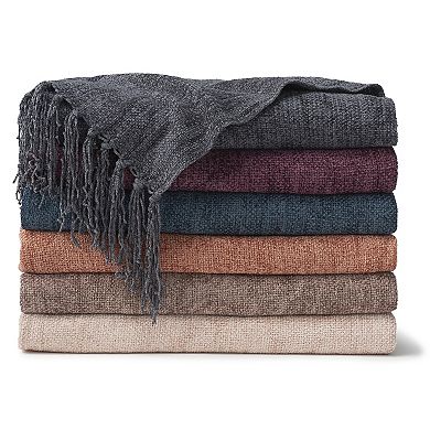 Ella Jayne Chenille Fringed Throw Blanket