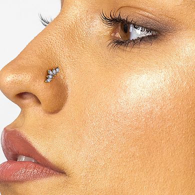 Lila Moon 10k Gold Cubic Zirconia Marquise Micro Labret