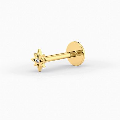Lila Moon 14k Gold Cubic Zirconia Star Labret