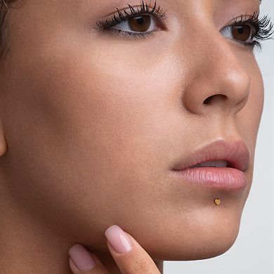 Lila Moon 14k Gold Heart Labret