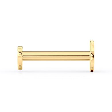 Lila Moon 14k Gold Heart Labret