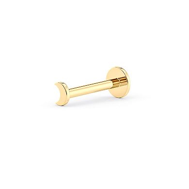 Lila Moon 14k Gold Crescent Moon Labret