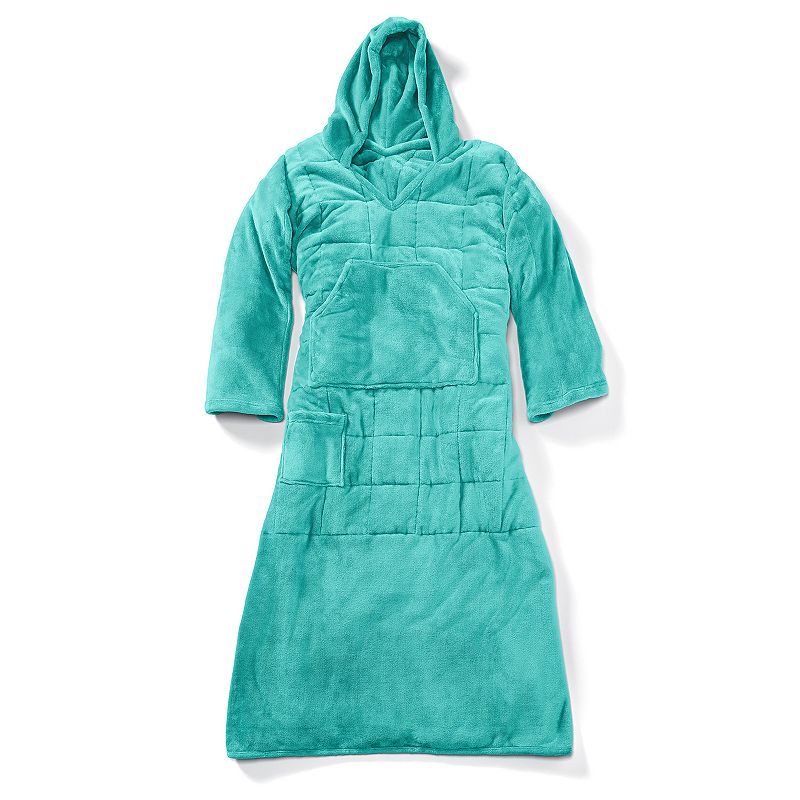 Ella Janye 10 lb. Hooded Wearable Weighted Blanket, Blue