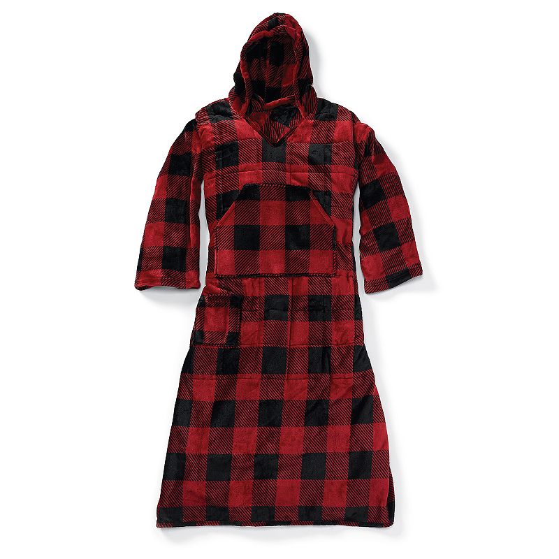 Ella Janye 10 lb. Hooded Wearable Weighted Blanket, Red Black