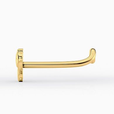 Lila Moon 14k Gold Cat Curved Nose Ring