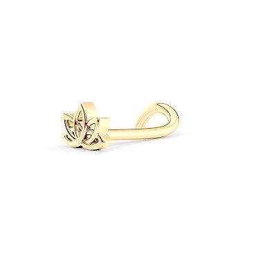 Lila Moon 14k Gold Lotus Curved Nose Ring