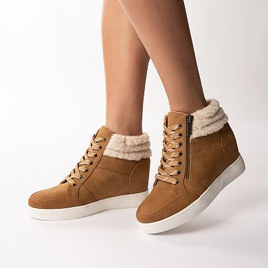 Journee Clarity Women's Comfort Wedge Sneakers
