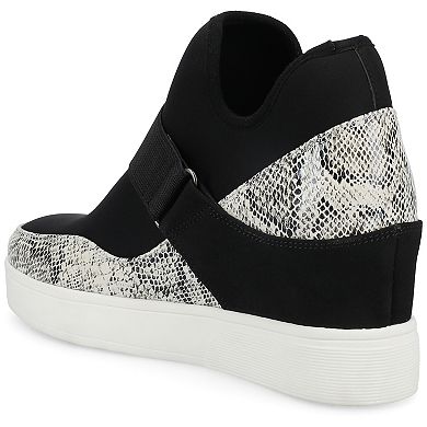 Journee Damari Women's Comfort Wedge Sneakers