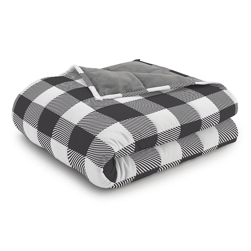 Ella Jayne Reversible Weighted Anti-Anxiety Blanket, Black