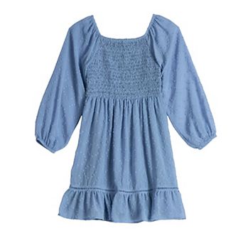 Girls 7-16 Speechless Clip Dot Long Sleeve Mini Dress