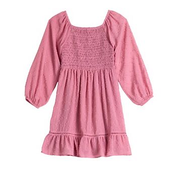 Girls 7-16 Speechless Clip Dot Long Sleeve Mini Dress