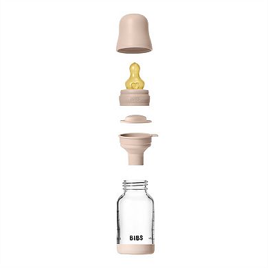 Bibs Slow Flow Latex Nipple 4 oz. Glass Baby Bottle