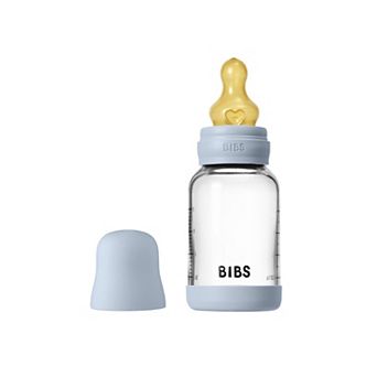 Bibs Slow Flow Latex Nipple 4 oz. Glass Baby Bottle