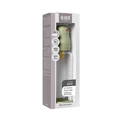 Bibs Medium Flow 8 oz. Glass Baby Bottle