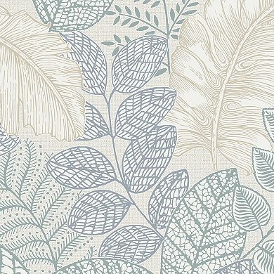 Superfresco Easy Scattered Leaves Charcoal and Gold Wallpaper