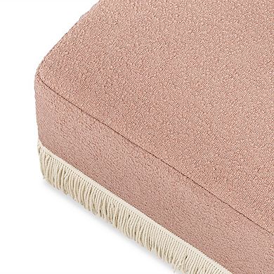 Namesake Crawford Gliding Ottoman Boucle with Tassel Fringe