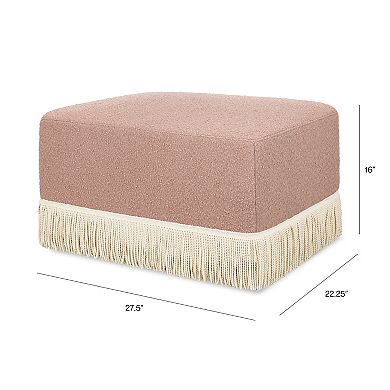 Namesake Crawford Gliding Ottoman Boucle with Tassel Fringe