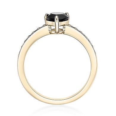 Gemminded 18k Gold Plated Spinel & Onyx Ring