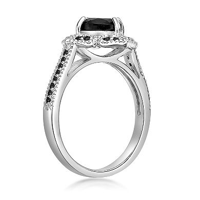 Gemminded Sterling Silver Onyx & Black Spinel Ring