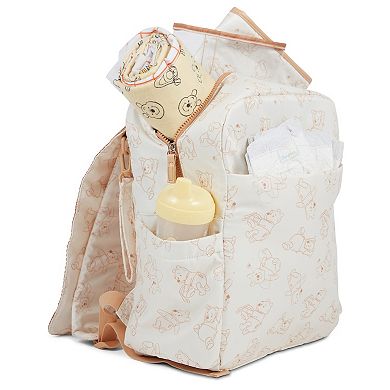 Cudlie Disney’s Winnie the Pooh Diaper Bag Backpack with Changing Pad