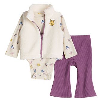 Baby Jumping Beans® Disney's Winnie the Pooh, Eeyore, Tigger & Piglet 3 pc Vest, Bodysuit & Flare Leggings Set