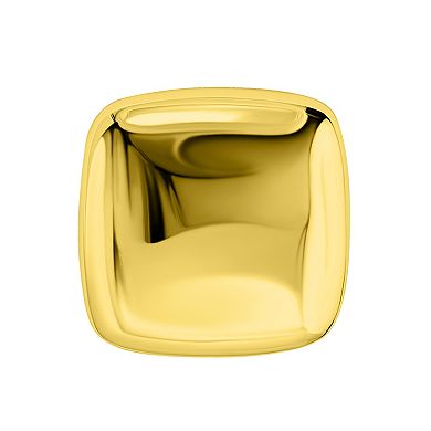 Aleure Precioso High Polished Square Button Post Earrings