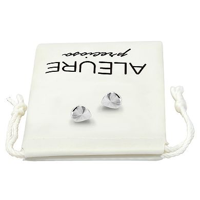 Aleure Precioso Teardrop Shape With Starburst Etching Post Earrings