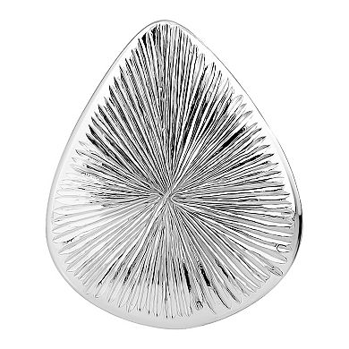 Aleure Precioso Teardrop Shape With Starburst Etching Post Earrings