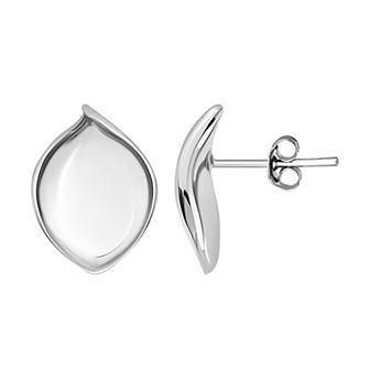 Aleure Precioso Polished Teardrop Post Earrings