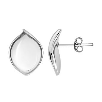 Aleure Precioso Polished Teardrop Post Earrings