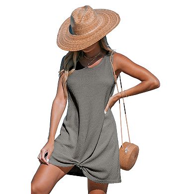 Women's Cupshe Sleeveless Hem Twist Mini Cover-Up Swim Dress