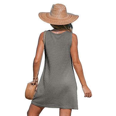 Women's Cupshe Sleeveless Hem Twist Mini Cover-Up Swim Dress