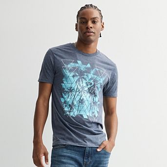 Men's Abstract Tropical Palm Trees Graphic Tee