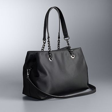 Simply Vera Vera Wang Rose Extended Zipper Satchel Bag