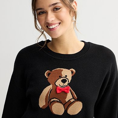 Juniors' madden girl Conversational Jacquard Pullover Sweater