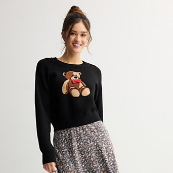 Juniors' madden girl Icon Pullover Crewneck Sweater