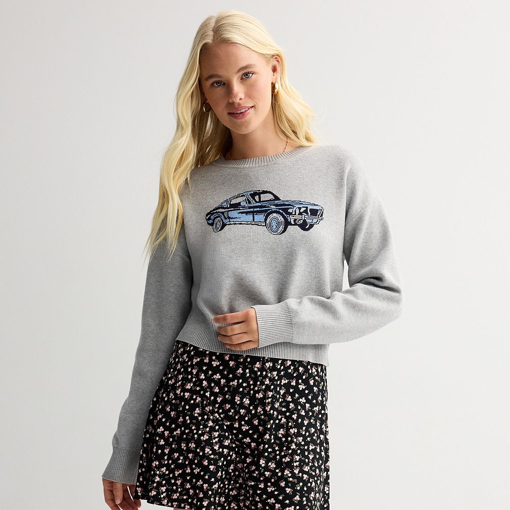 Juniors' madden girl Icon Pullover Crewneck Sweater
