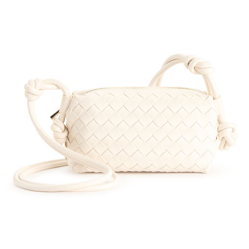 Loume Woven Crossbody Bag, Ivory