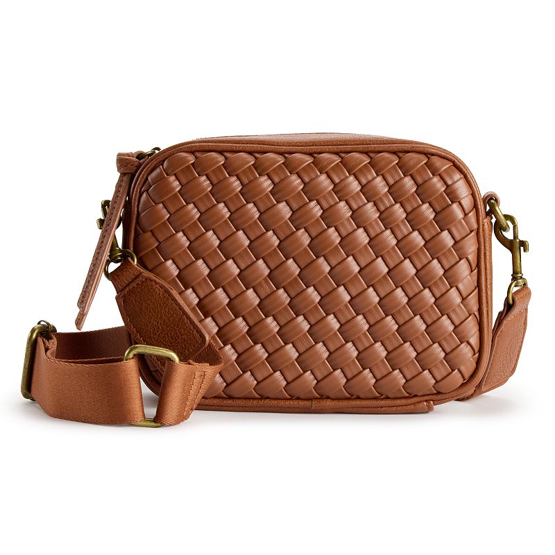 Sonoma Goods For Life® Jada Woven Camera Bag, Red Woven