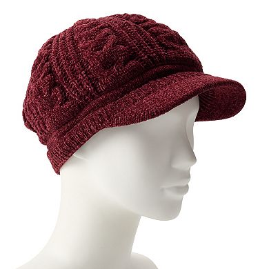Women's Nine West Slouchy Chenille Cable Knit Cabbie Hat
