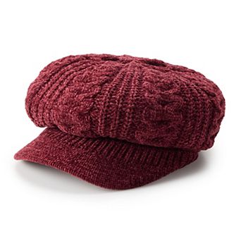 Women's Nine West Slouchy Chenille Cable Knit Cabbie Hat