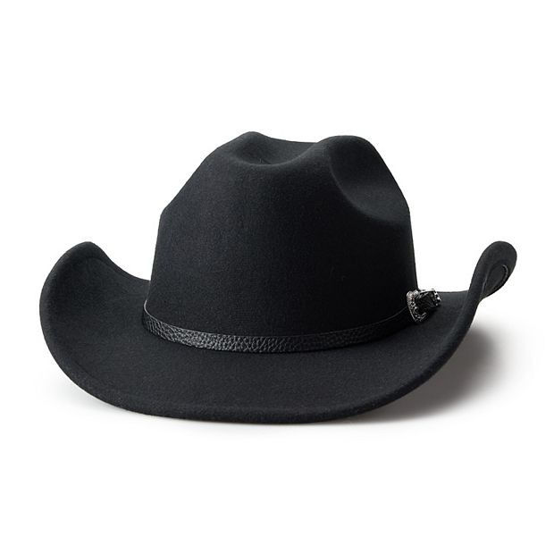 Nine West Belted Felt Cowboy Hat display picture 2