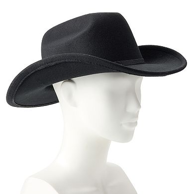 Nine West Belted Felt Cowboy Hat