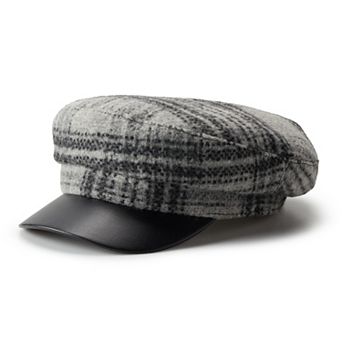 Women's Nine West Plaid Conductor Hat