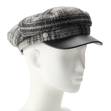Women's Nine West Plaid Conductor Hat