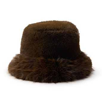 Women's Nine West Faux Fur Bucket Hat