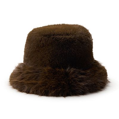 Women's Nine West Faux Fur Bucket Hat